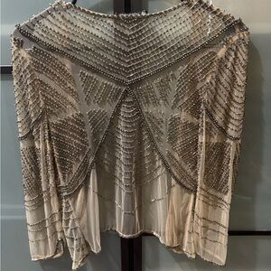 House of Harlow 1960 beaded shawl